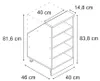 Dachschrägenschrank Vicco Rion Weiß 40 x 81.6 cm mit 4 Produktbild-Vorschau 2