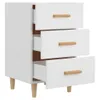 vidaXL Nočný stolík biely 40x40x66 cm Materiál drevo Náhľad obrázku produktu 6
