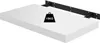 A white floating shelf with black mounting brackets is shown against a white background. A black icon representing a weight with '15KG' inside is superimposed on the shelf. Produktbild-Vorschau