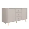 AX LIVING Commode Halay beige, 2 portes et 3 tiroirs Voir les images du produit 2