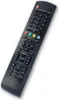 A black remote control is shown against a white background. Produktbild-Vorschau