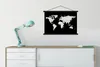 MuchoWow® Textilposter Weltkarte - Weiß - Grau 90x60 cm mit Produktbild-Vorschau 3