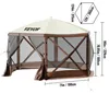 VEVOR Pavillon Bildschirmzelt, 10 x 10 Fuß, 6-seitiges Produktbild-Vorschau 7