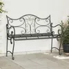 vidaXL Tuinbank, 2 zitplaatsen, 114 x 56,5 x 90 cm, staal, Productafbeelding-voorbeeld 2