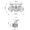 LUXOLAR - LED Deckenleuchte 3-flammig Beige/Gold E27 60W - Produktbild-Vorschau 4