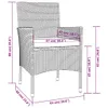 11-tlg. Garten-Essgruppe mit Kissen Schwarz Poly Rattan Produktbild-Vorschau 8