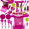 Rosa Küche mit Backofen, Lichtern, Geräuschen und Zubehör Produktbild-Vorschau 1