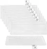 A stack of white microfiber mop pads, with one pad laid out flat below. Produktbild-Vorschau