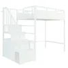Flieks Etagenbett 90x200cm mit Led, Hochbett Metallbett mit Produktbild-Vorschau 11