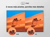 Comparison of image quality between FHD and HD resolutions, showing a camel in a desert landscape. Náhľad obrázku produktu
