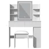 Make-up tafel met LED-verlichting en spiegel, met Productafbeelding-voorbeeld 12