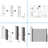 Diagrams showing the assembly and installation of a retractable side awning. Anteprima dell’immagine prodotto