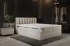 A bedroom scene featuring a bed with a cutaway showing the mattress and box spring, a nightstand, and a closet with clothes. Produktbild-Vorschau