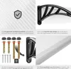 A collage of images showcasing the features and components of a Vordach (canopy). Náhled obrázku produktu