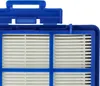 Close-up view of a blue plastic vacuum cleaner filter with white pleated filter material. Produktbild-Vorschau