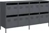 Sideboard Anthrazit 135x39x73,5 cm Kaltgewalzter Stahl Produktbild-Vorschau 1
