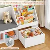Kinderregal mit Sitzbank 125 cm Weiß MDF Produktbild-Vorschau 5