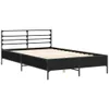 Bettgestell Schwarz 120x200 cm Holzwerkstoff und Metall Produktbild-Vorschau 1