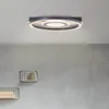 BRILJANTE moderne zwart-bruine houten LED-plafondlamp Productafbeelding-voorbeeld 1