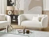 BELIANI Sofa Weiß Bouclé Stoffbezug 2-Sitzer mit Armlehnen Produktbild-Vorschau 2