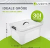 Juskys Aufbewahrungsbox mit Deckel - 4er Set Kunststoff Produktbild-Vorschau 2