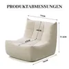 Chenille Bodensessel Beige, 1-Sitzer Loungesessel für Produktbild-Vorschau 6