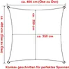WOLTU Sonnensegel Quadrat 4x4m Creme atmungsaktiv Produktbild-Vorschau 3