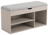 Botník se sedákem TRIA, 80 x 43 x 30 cm, světle šedý Náhled obrázku produktu 1