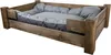 Hundebett Winston XXL Palisander mit Füßen mit grauem Produktbild-Vorschau 3