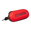 A red Speedo branded swimming goggle case with a black strap and clip, shown against a white background. Anteprima dell’immagine prodotto