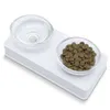 CATIT Style Glass Diner Doppelnapfständer - Weiß Produktbild-Vorschau 1