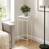 DanDiBo Blumenhocker Weiß Metall Eckig 60 cm Blumenständer Produktbild-Vorschau 6