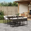 The Living Store 7-tlg. Garten-Essgruppe mit Kissen Braun Produktbild-Vorschau 2