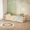 ML-Design Kinderbett 70x140 cm Natur Bodenbett für Kinder Produktbild-Vorschau 7