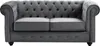 Sofa 3-Sitzer & 2-Sitzer - Samt - Anthrazit - CHESTERFIELD Produktbild-Vorschau 2