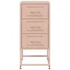 Nachttisch Rosa 36x39x78 cm Stahl Produktbild-Vorschau 6