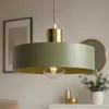 LUXOLAR Lampa wisząca w kolorze szałwiowym Ø30 cm – Podgląd zdjęcia produktu 2