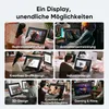 A collage of images showing different creative professionals using a drawing tablet display for various tasks like illustration, animation, graphic design, industrial design, 3D design, and gaming/film. Podgląd zdjęcia produktu