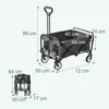 Carrello pieghevole Relaxdays, 100 kg, manico telescopico, Anteprima dell’immagine prodotto 4