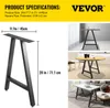 VEVOR nohy stola 2 ks 71,1x45cm nohy stola rám stola čierna Náhľad obrázku produktu 14