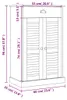 vidaXL Botník VIGO Grey 60x35x96 cm Borovicový masiv Náhled obrázku produktu 8