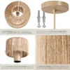 A collage of images showing a pendant lamp, its components, and close-ups of its texture. Produktbild-Vorschau
