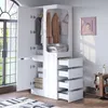 Merax Kleiderschrank mit offenem Kleiderbereich und 4 Produktbild-Vorschau 1