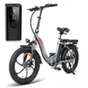 A silver electric bicycle with a black portable air pump next to it, presented on a white background. Produktbild-Vorschau