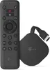 A black remote control and a black streaming device are shown on a white background. Produktbild-Vorschau