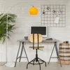 LED E27 Bogenlampe Orange höhenverstellbar Marmorfuß Produktbild-Vorschau 4