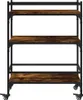 vidaXL Kuchyňský vozík kouřový dub 65x40x86,5 cm materiál Náhled obrázku produktu 7