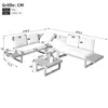 Set salotto da giardino Flieks Set di mobili da giardino Anteprima dell’immagine prodotto 3