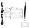 2 stabile, transparente, horizontale Kartenhalter + 2 Produktbild-Vorschau 1