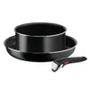 A set of cookware with a removable handle, shown against a white background. Voir les images du produit
